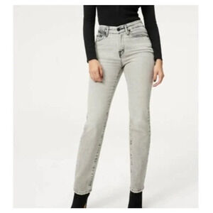 Good American Good Classic Jeans Slim Fit Stretch Gray Size 8 29 NEW